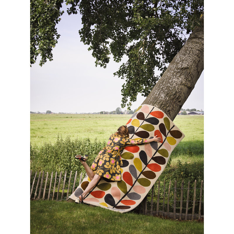Hand Tufted Wool Floral Area Rug, Rectangle 9' x 12'