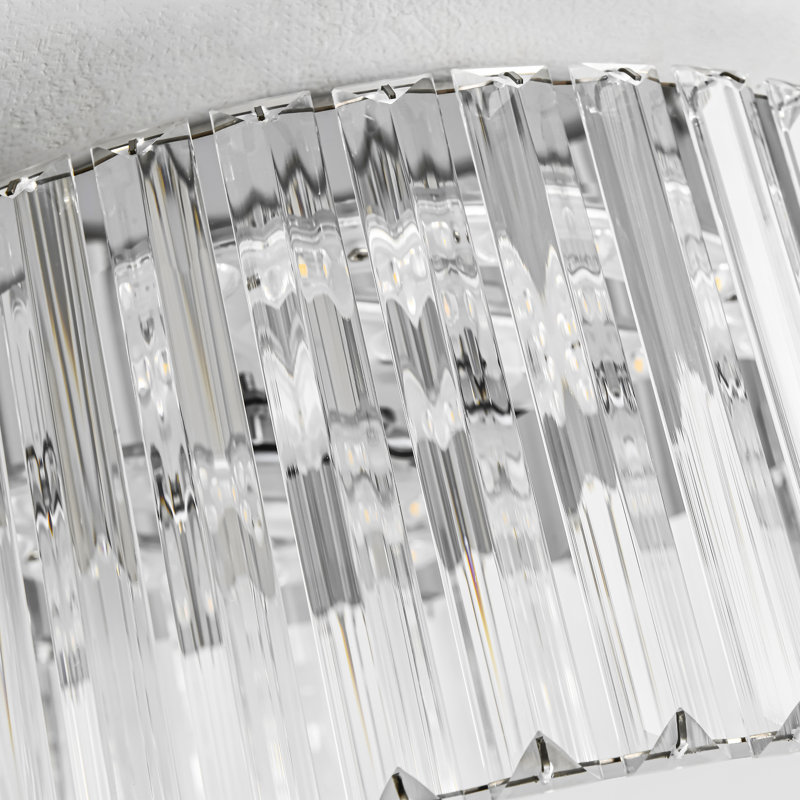 Plafonnier cylindrique à DEL en cristal