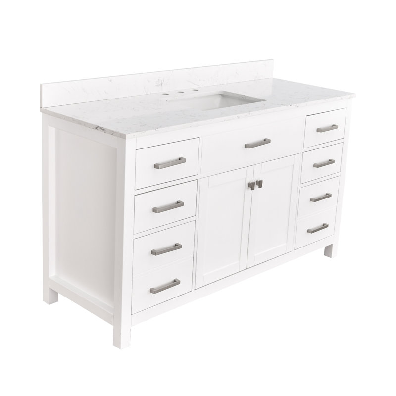 Ignacio 60'' Single Bathroom Vanity With Engineered Stone Top