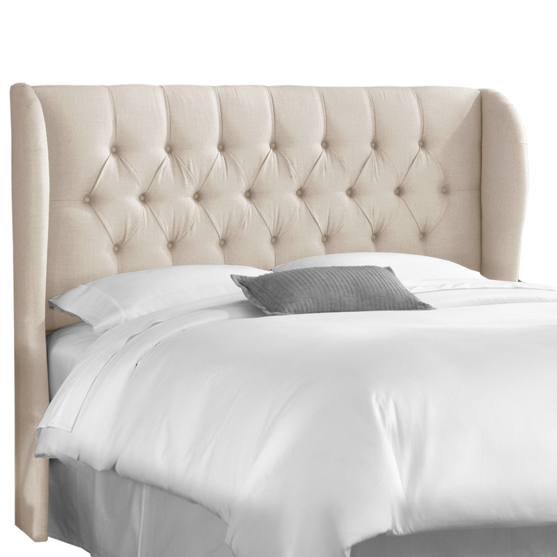 Elsa Upholstered Headboard, California King, Classic Talc Linen