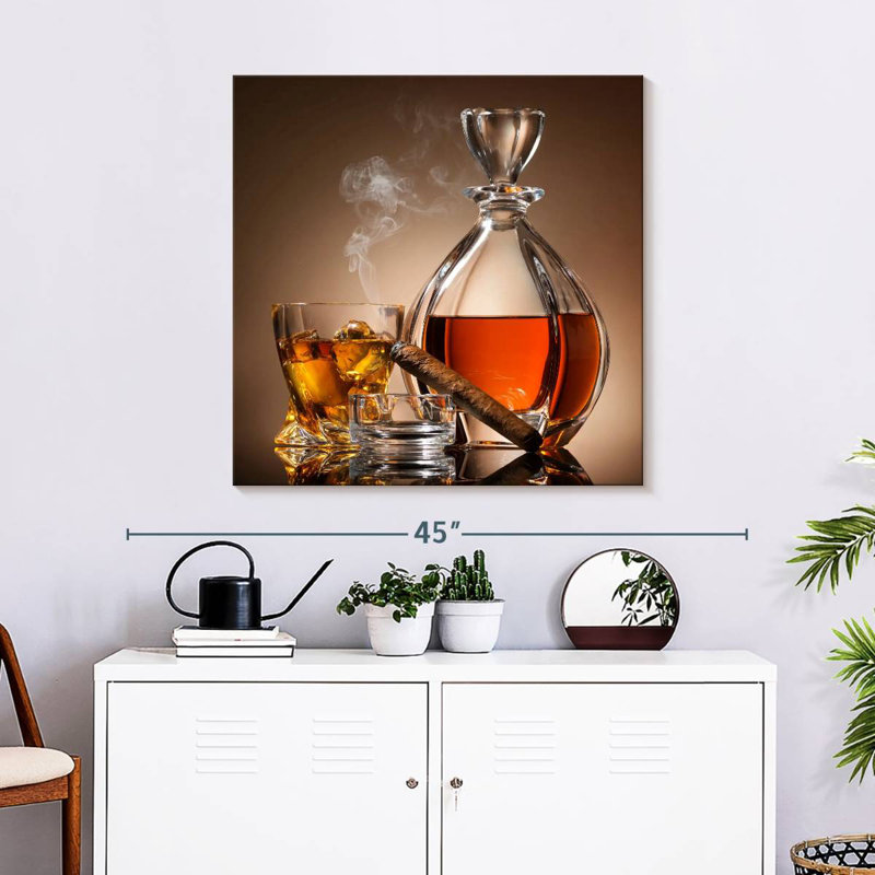 Yarlin Whiskey Decanter And Smoke, 30" H x 30" W