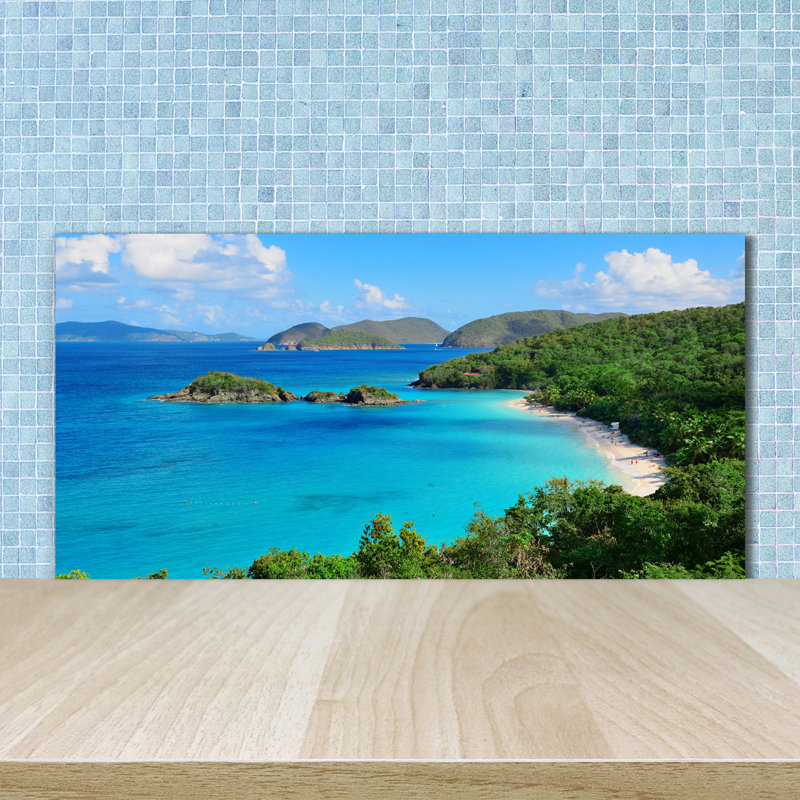 50cm W x 100cm L Glass Peel and Stick Panel