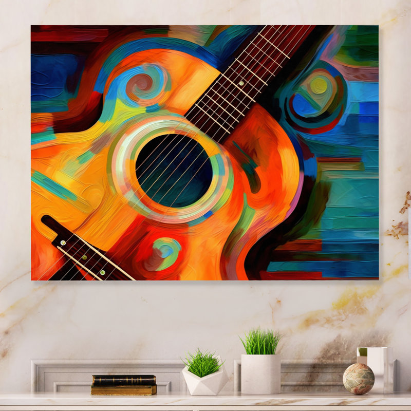 «Music in Color I» - Décoration murale musique en métal, H 30 po x l 40 po