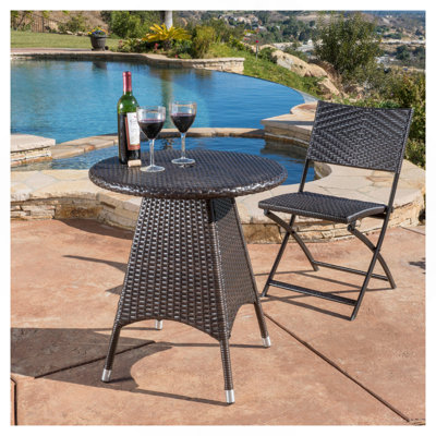 Round Outdoor Bistro Table , 25.75 " W 25.75 " D