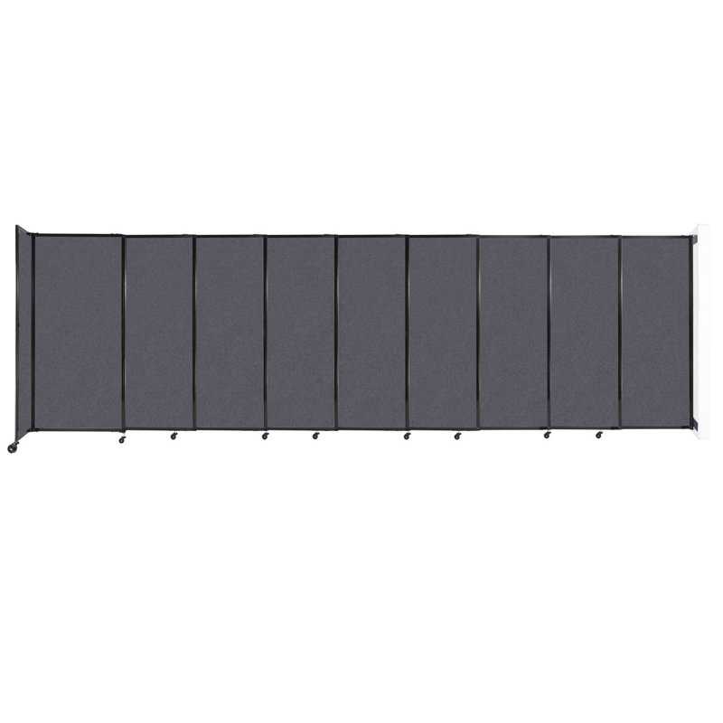 Cloison portative Soundsorb, H 72 po x l 237 po x P 26 po, Gris foncé