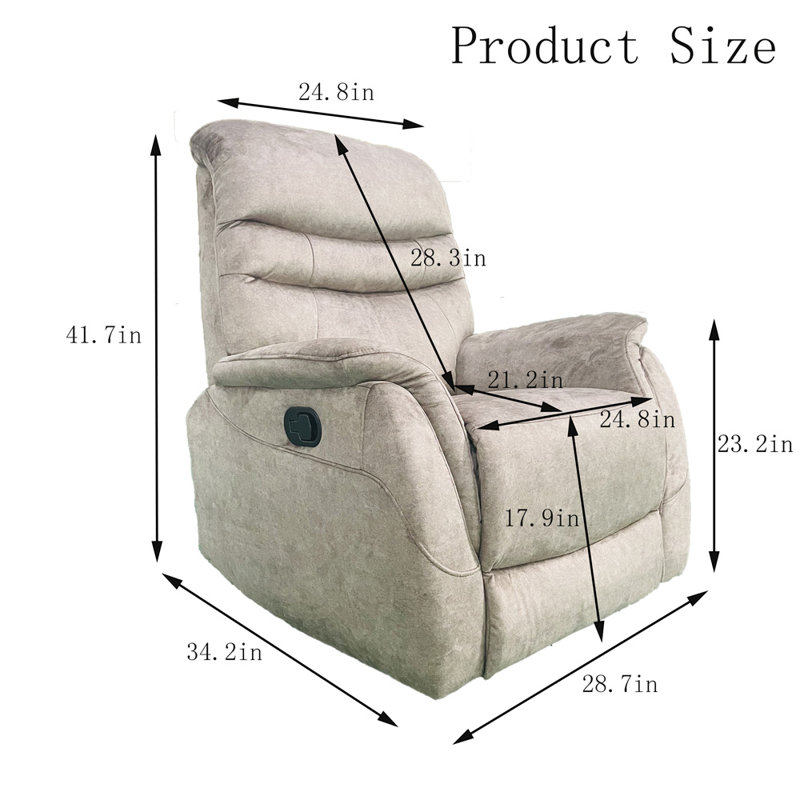 Hokku Designs Modern Rocking Recliner, Adjustable Recliner Chair ...