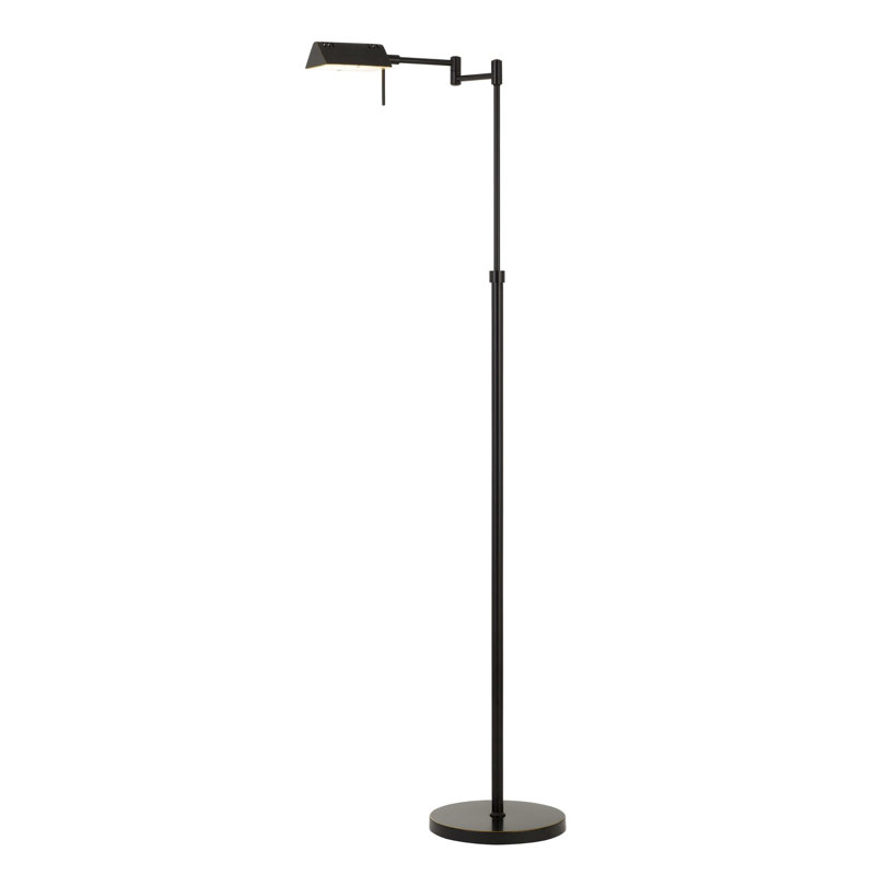 45'' Black LED Swing Arm Floor Lamp
