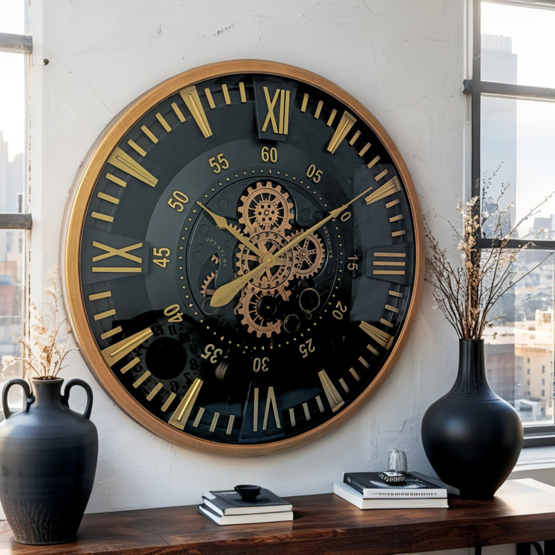 Horloge murale avec engrenages en mouvement réel The-Gear Horloge