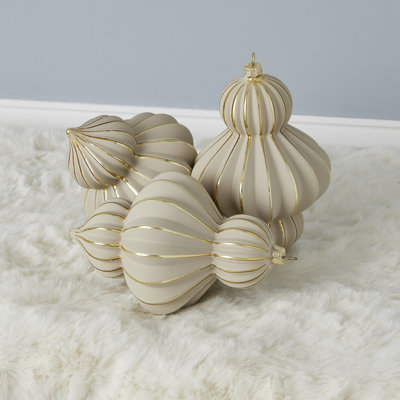 Striped Glass Furniture Finial Ornament