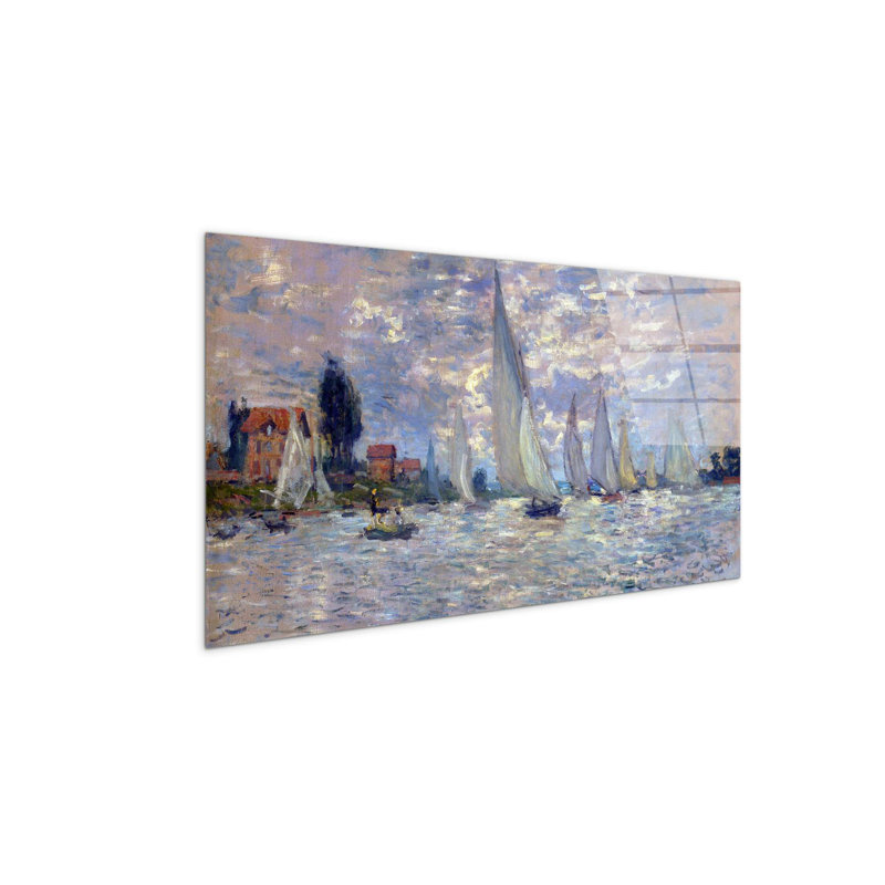 les Barques by Monet Claude 50cm H x 100cm W High Quality Print on Frameless Panel, Lightweight, Ready to Hang, CrystalArt