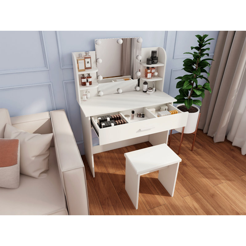 One Drawer Dresser Table, Makeup Vanities For Bedroom