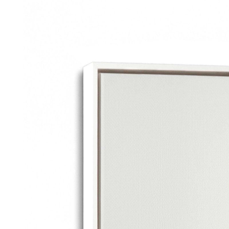Ensemble de 2 feuilles élégantes grises, Cadre flottant blanc opaque, H 31 po x l 42 po