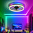 RGB Ceiling Fan With Lights, 19" Fandelier Low Profile Ceiling Fan, 3000K-6000K Dimmable & RGB Modern Flush Mount LED Ceiling Fan Light With Remote Control For Bedroom-1557115801