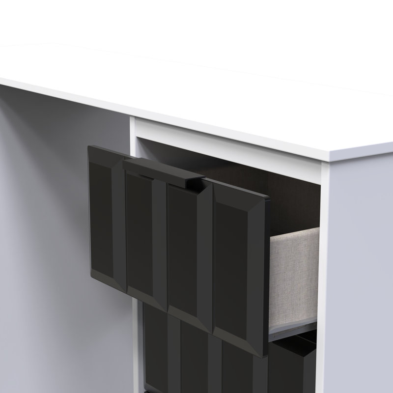 Besian Dressing Table, Deep Black/White