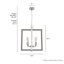 Luminaire suspendu 4 lumières Woodburn-78567065