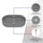 CASAINC Maple 13.77'' Concrete Oval Bathroom Sink-86669189