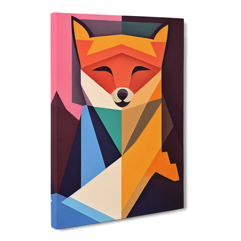 Fox Suprematism - Wrapped Canvas, 76cm H x 50cm W x 3cm D