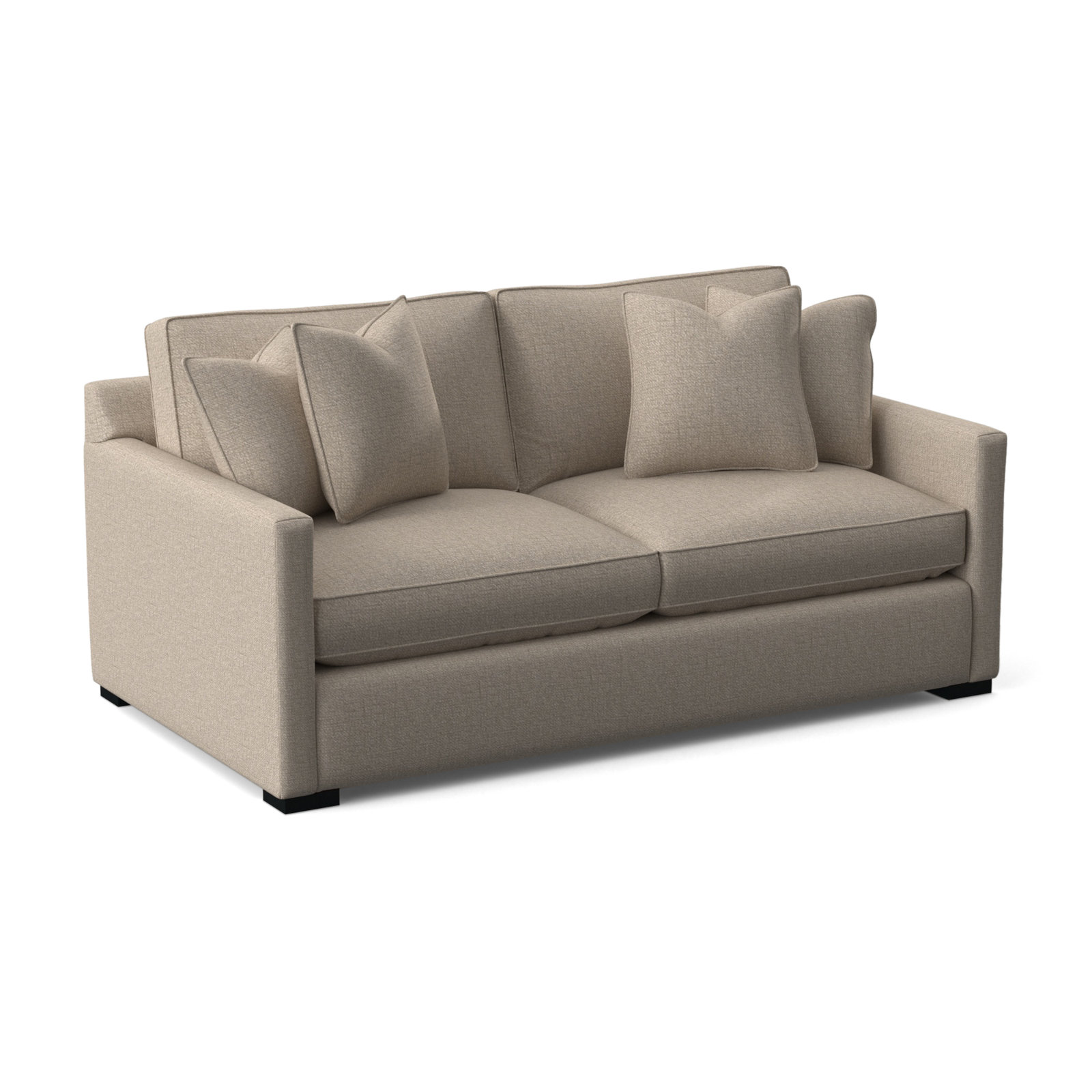 Bel-Air 79'' Upholstered Sofa, Black, Eggshell Crypton Performance; 0884-93