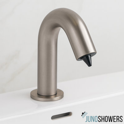 Juno Showers Reno Goose Neck Brushed Nickel Finish Commercial Soap Dispenser