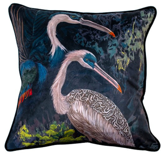 Tepass Abstract Teal Sqaure Cushion