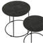 Table gigogne 2 pièces noir mat