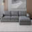 Demarco Modern Boneless Corduroy Modular Sectional Sofa with Reversible Chaise and Neck Pillow Support-115751546