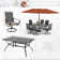 Alyah Rectangular 6 - Person 60'' Long Dining Set with Umbrella