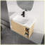 Meuble-lavabo mural 28 po avec lavabo en céramique blanche et porte à fermeture en douceur, emballage KD-1377077131