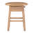 Mid-Century Modern Round Side Table – Natural Wood 1-Drawer Storage Accent Table