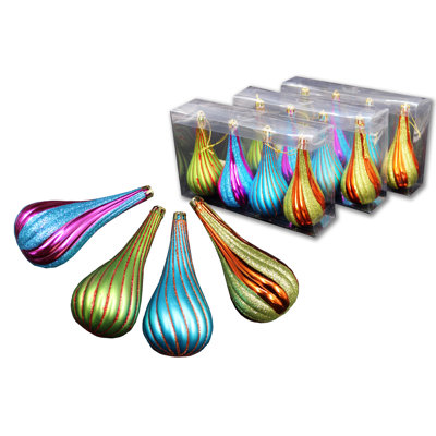 12 Piece Teardrop Ornament Set
