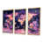 Toile avec cadre flottant or