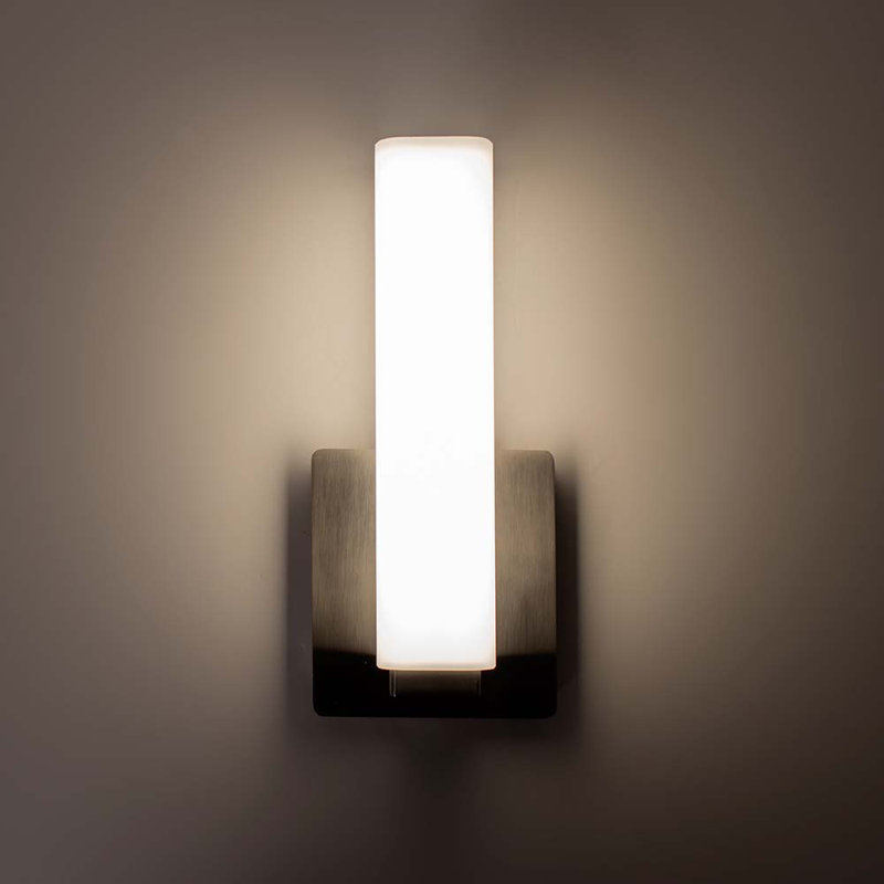 Vogue 1-Light LED Flush Mount, Brushed Nickel, 3000K, 11" H x 5" W x 3" D