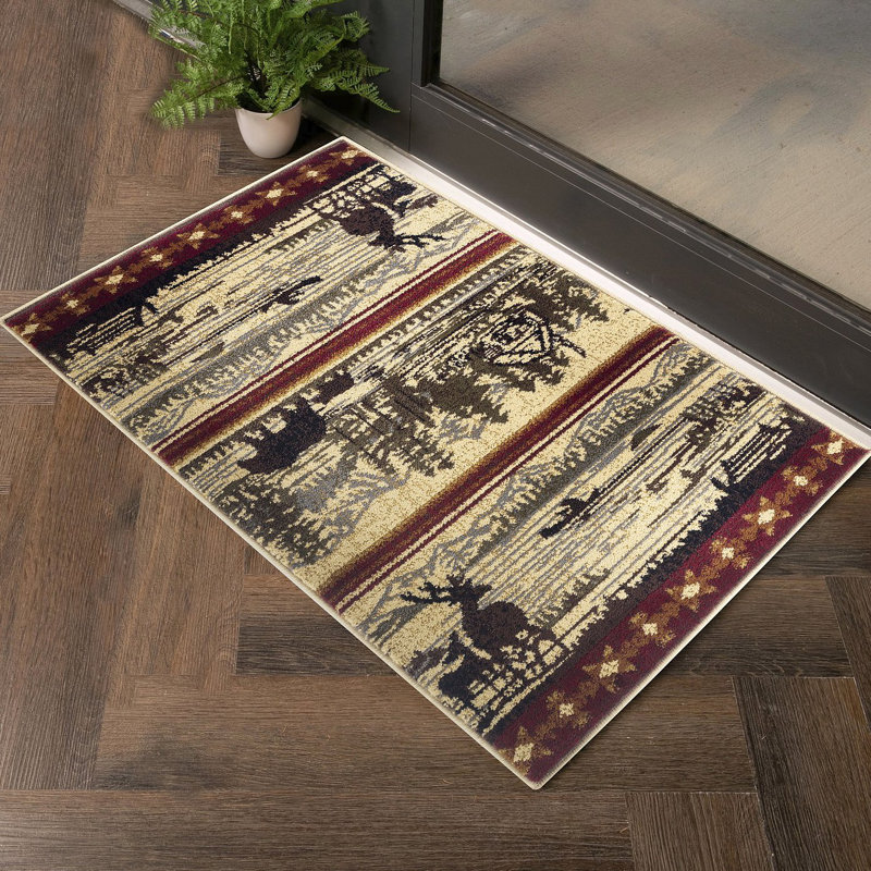 Tapis multicolore, Rectangle 7 pi 10 po x 10 pi 3 po