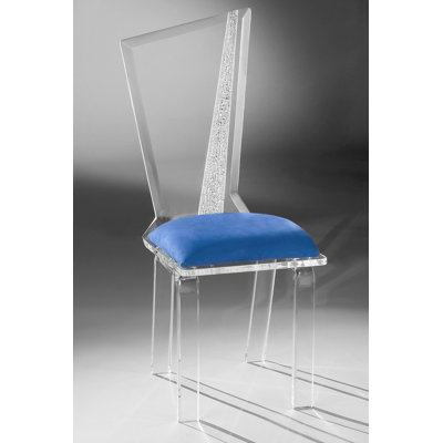 Chaise d'appoint rembourrée Jackquelin en transparent