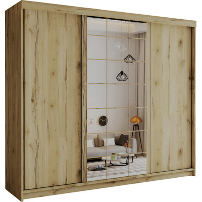 3 Door Manufactured Wood Wardrobe