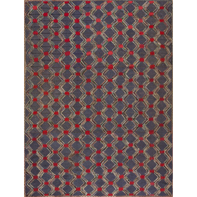 Handmade Wool Geometric and Trellis Area Rug