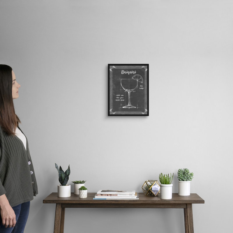Mixology III - Impression sur toile, Cadre flottant noir, H 15,7 po x l 12,7 po x P 1,75 po