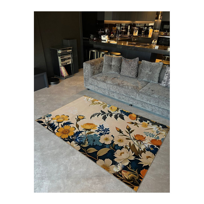 Tapis décoratif lavable en machine, Tapis de couloir 3 pi 3 po x 6 pi 7 po