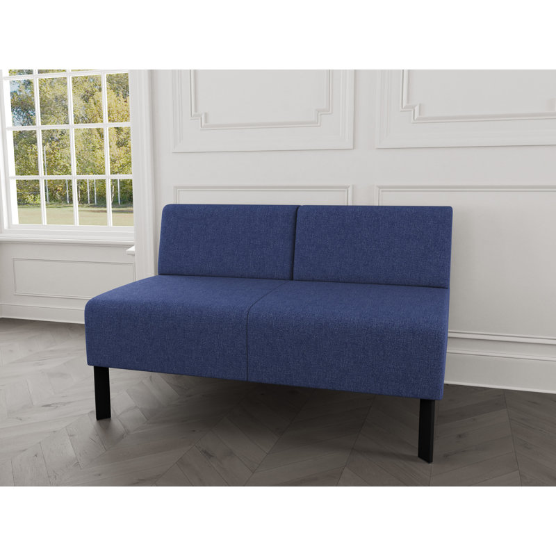 Causeuse sans accoudoirs Luxe Lounge, Acier noir, Amiral Archetype