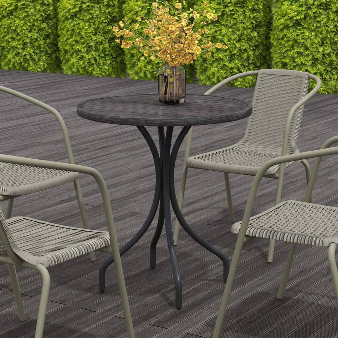 Round Metal Outdoor Dining Table , 66cm W 66cm D