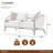Houston Bouclé 2-Seater Loveseat - Pebble Gray/Walnut
