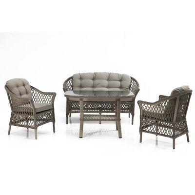 Divona Rectangular 5 - Person Dining Set