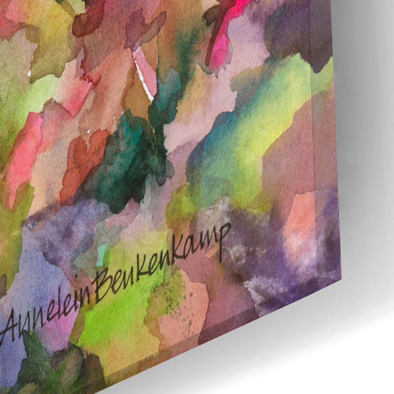 «Double Date» par Annelein Beukenkamp, art mural en verre acrylique, H 24 po x l 16 po x P 0,2 po