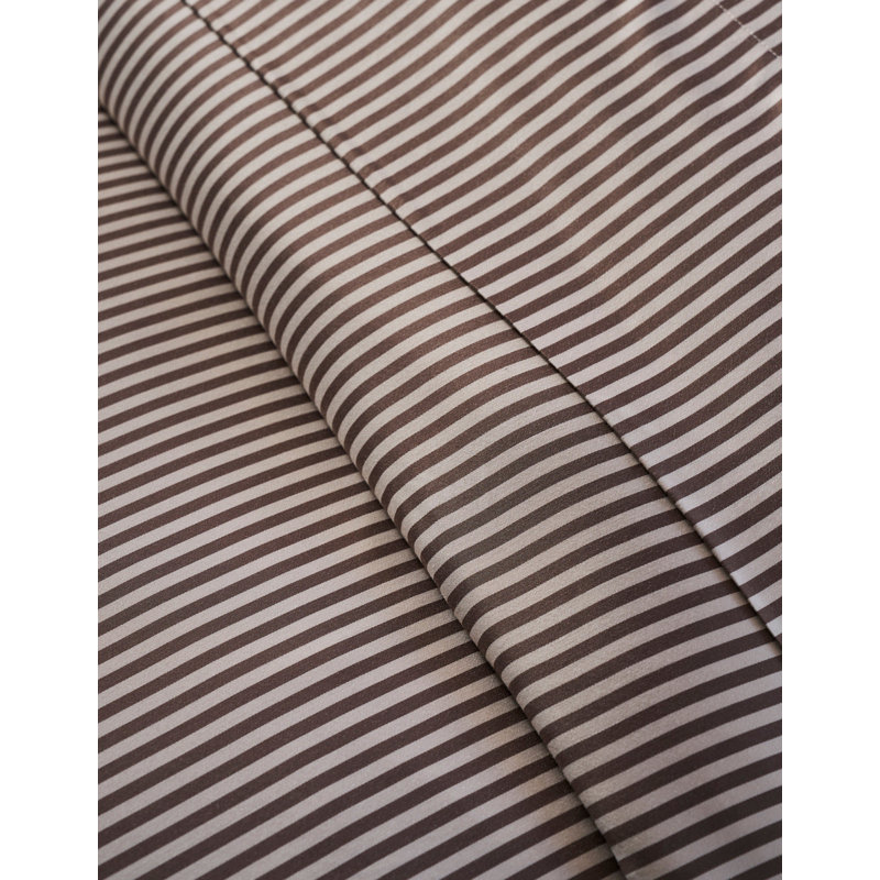 Bamboo Duvet Cover, King Duvet Cover, Classic Stripe in Ebony