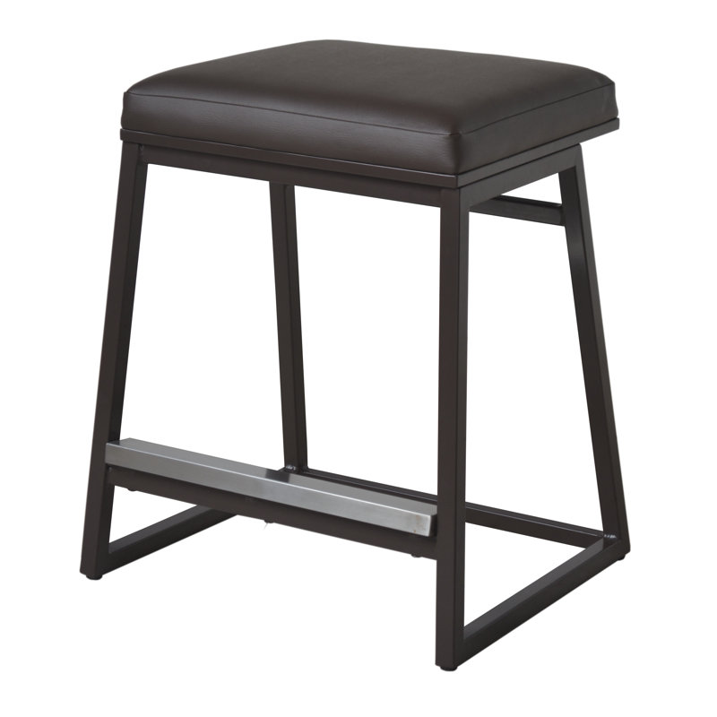 Tabouret de comptoir bar & Widya, Brun, Tabouret de comptoir (assise de 25 po de hauteur)