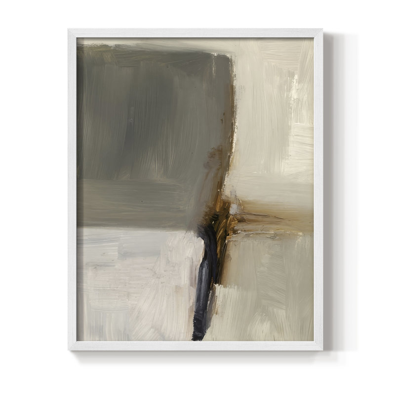 "Neutralité segmentée I", H 30 po x l 24 po, Blanc
