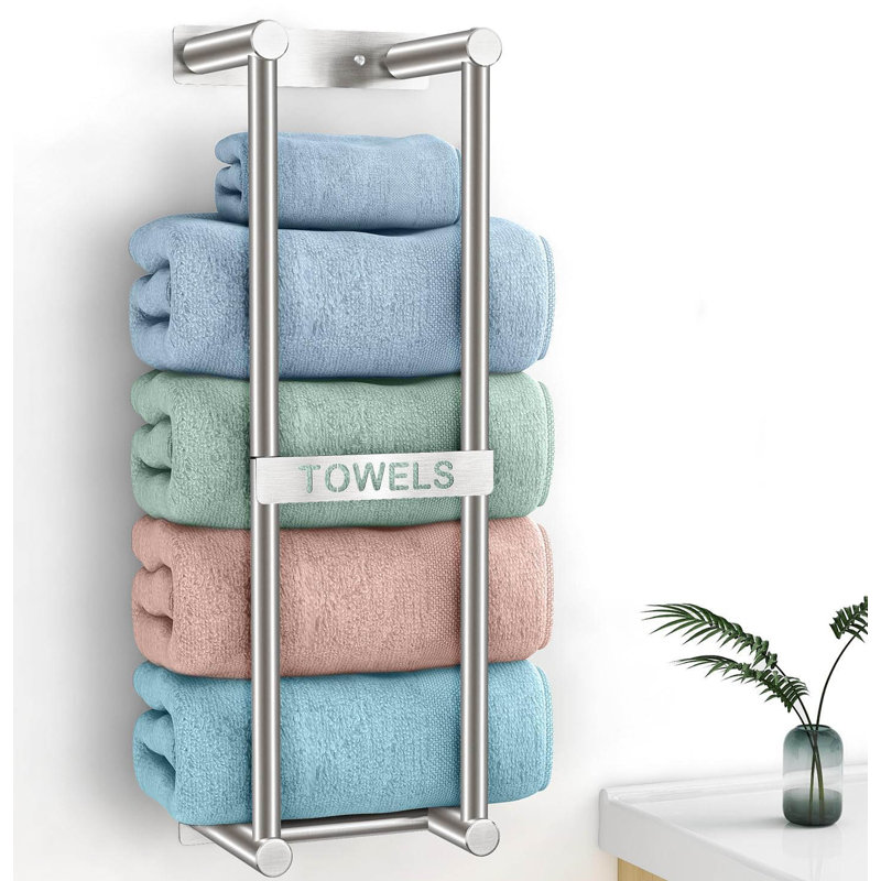 Wall Mounted Required Towel Rack, Silver