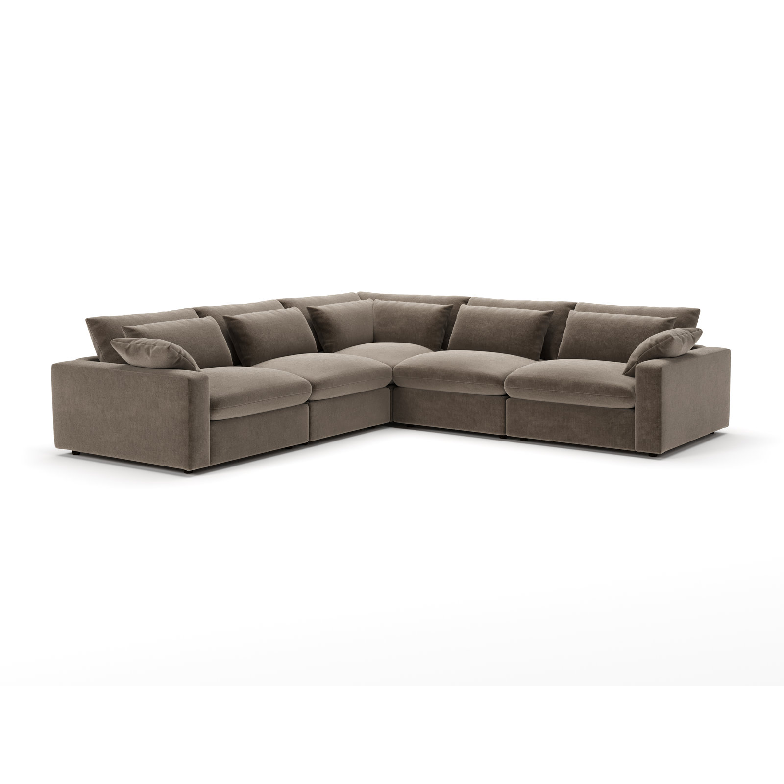 Remy Sectional, Andrew Driftwood Performance Chenille