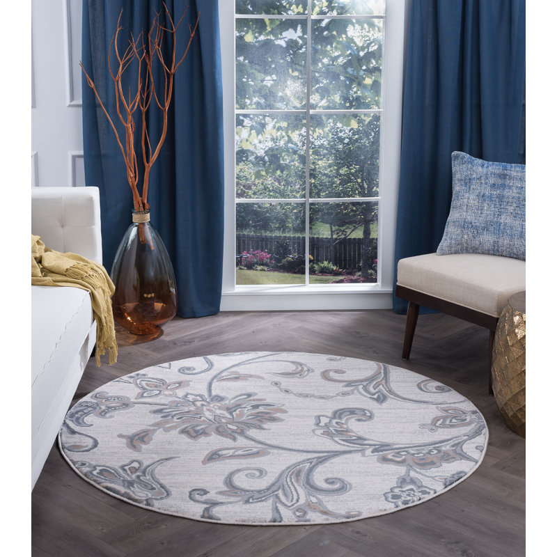 Tapis crème Majoros, Rond 7 pi 10 po
