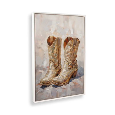Cowboy Essentials in Tan I Canvas Print